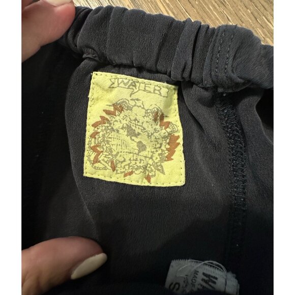 Water Women Black Size Small USA 100% Silk Pants Boho Elastic Waist Hippy - Picture 5 of 10